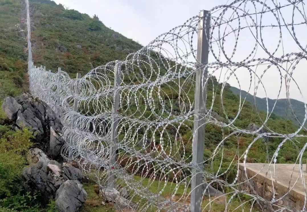 廣東邊境刀片滾籠阻隔網(wǎng)圖片2 廣東邊境刀片滾籠阻隔網(wǎng)圖片2
